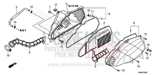 AIR CLEANER (WW125EX2C/EX2D/EX2E/D) WW125D de 2013